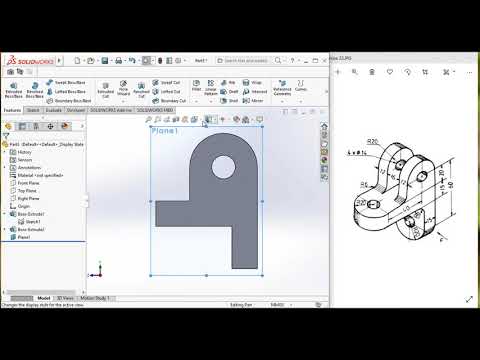 Solidworks Extrude Boss or Cut Tutorial_ 3D Latch Bracket Model Solidworks 4 Beginners Exercise 23