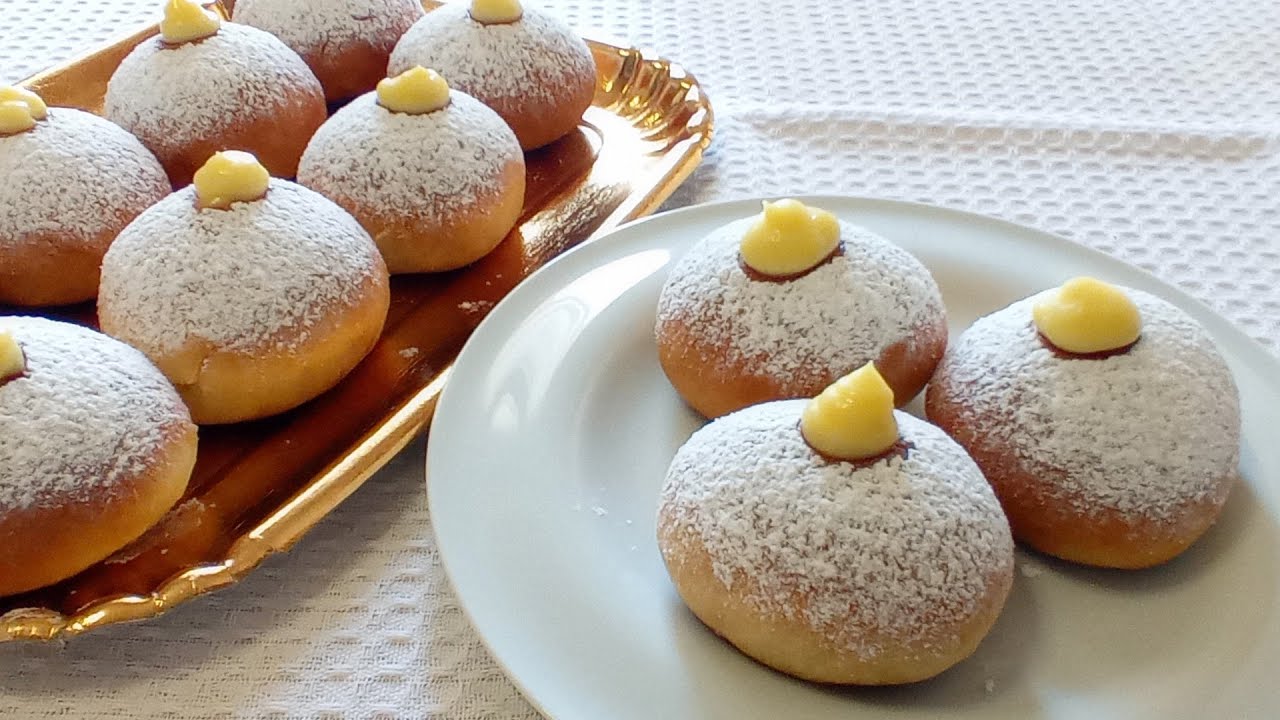 MINI BOMBOLONI AL FORNO -SOFFICI E GOLOSISSIMI -FACILI SENZA IMPASTO-BOMBOLONI ALLA CREMA non fritti