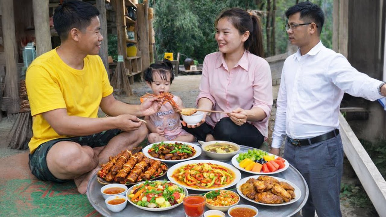 How to Cook Grilled Meat and Grilled Chicken for the CEO - Ly Tieu Ha