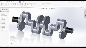 How To Make Simple Crankshaft In Solidworks #solidworks