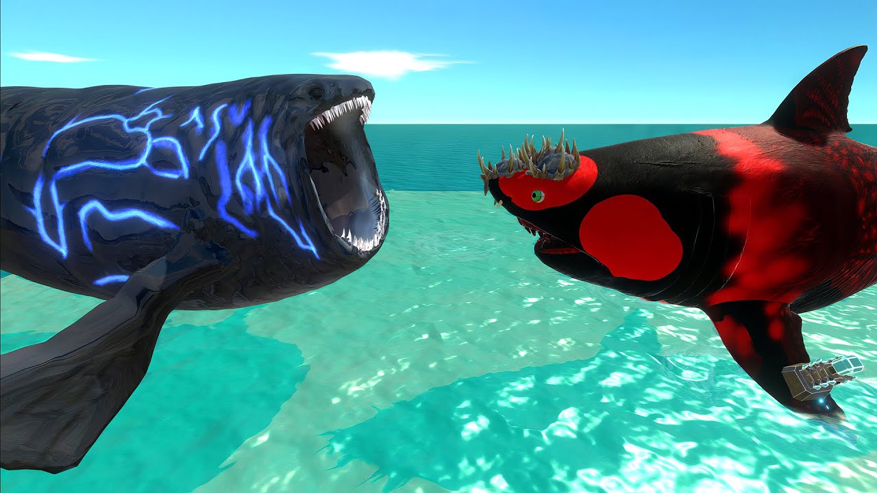 Aquatics Battle - Weapon Megalodon VS The Bloop - Animal Revolt Battle Simulator