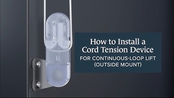 How to install WCMA cord tension devices for Graber continuous loop outside mount shades