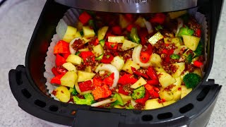 Air Fry Recipe, Minced Meat Potato With Veggies | Potato Air Fryer Recipes
