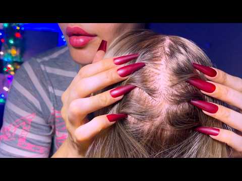 ASMR ULTIMATE Scalp Scratching & Long Nails & Hair Sticks — So Relaxing, Fall Asleep Instantly💤🎧💆‍♀️