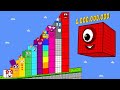 Numberblocks spooky halloween special   the biggest numberblocks in mario maze  game animation