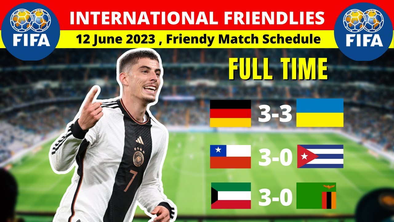 International Friendlies Result Today 2023 - 12 June - Germany vs Ukraine - FIFA Friendly Match
