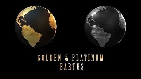 Rotating Golden And Platinum Earths | Videohive Project Templates