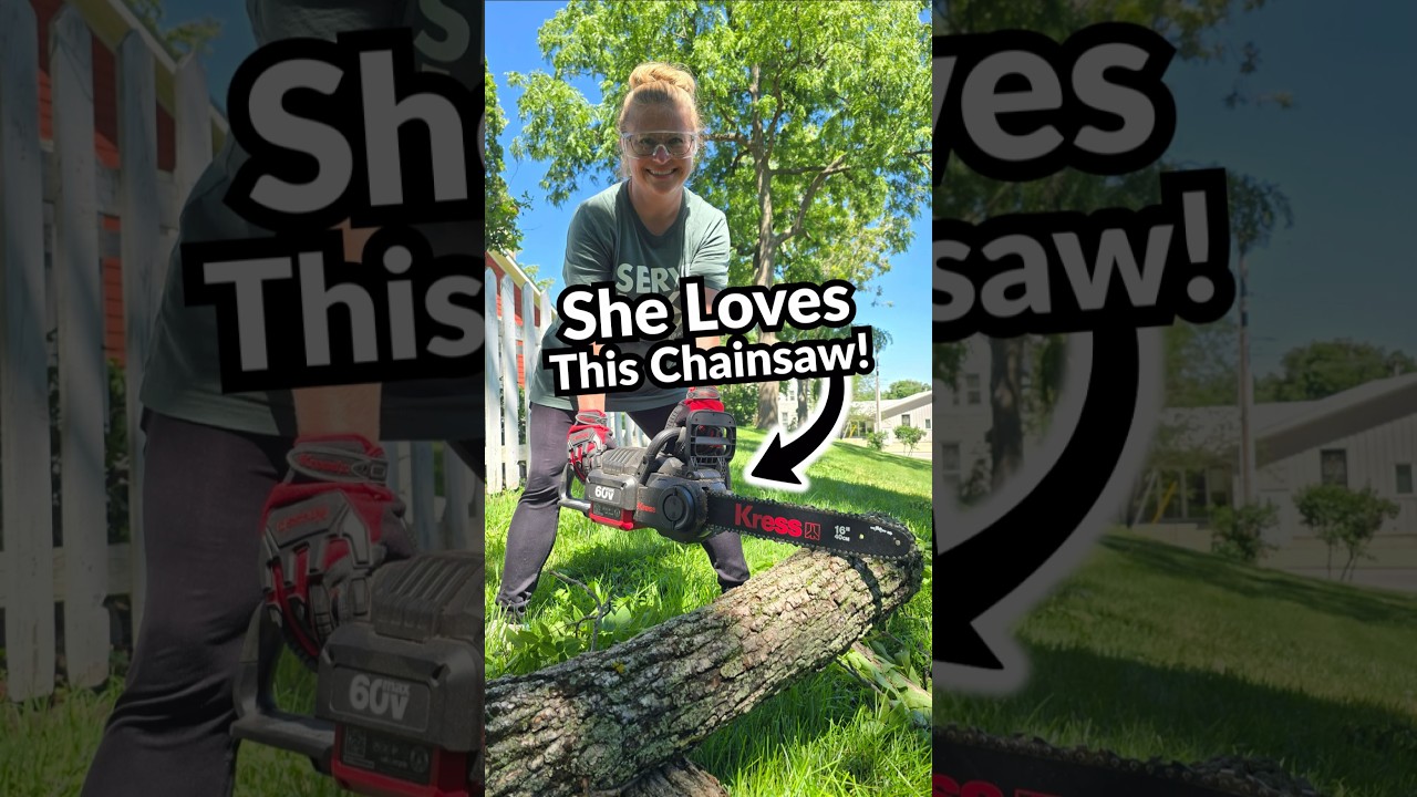 She Made Tree Cutting Look Easy #chainsaw #skills #treecutting