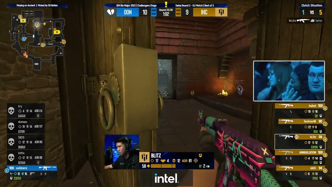 Blitz's INSANE ACE vs 00N at IEM RIO 2022 on Ancient