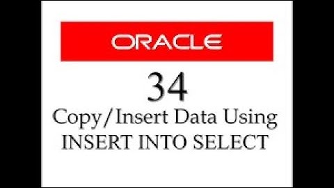 How to copy /Insert data into a table from another table using INSERT INTO SELECT
