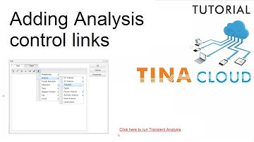 Adding analysis control links to your circuit  with TINACloud
