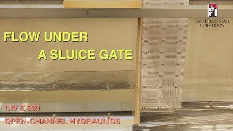 Flow Under a Sluice Gate - CIV E 530 - Open-channel Hydraulics