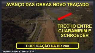 BR 280 Trevo entre o traçado novo e o antigo - Guaramirim/SC - confiram  como andam as obras 