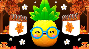 Baby Fruit Dancing - AUTUMN IS HERE ✨🍂🔥 Sensory Video 🍂🍂 Warm Music & Calming Visuals