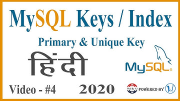 MySQL Primary And Unique key Tutorial 2020 (Hindi) - Web By Vj