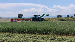 Deutz-Fahr 6120 Ttv Kuhn Fc 3560 Tlr Στο Σκουταρι Σερρων