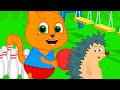 Familia de Gatos - Erizo Juega A Los Bolos Dibujos animados para niños