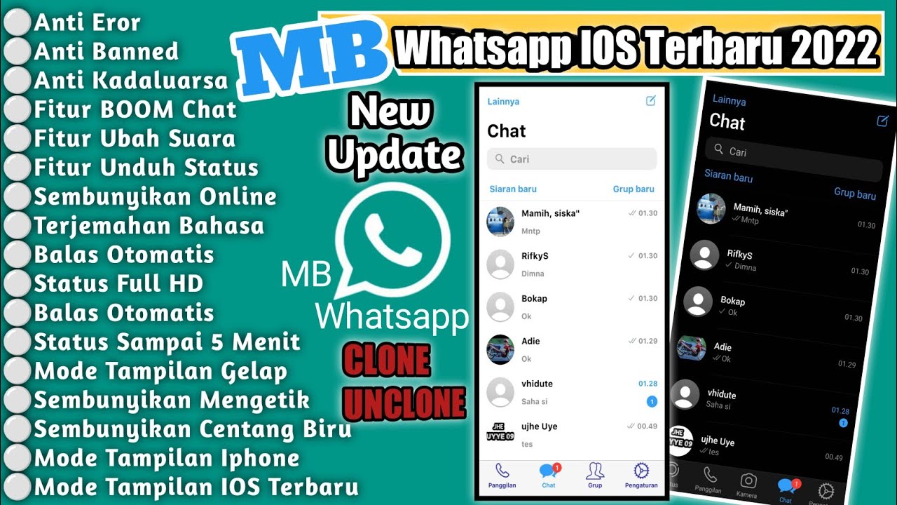 MB Whatsapp Ios Terbaru 2022 || Whatsapp iPhone Terbaru 2022 || Wa IOS Anti Kadaluarsa