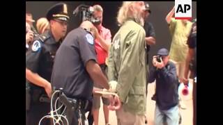 Police say six protesters have been arrested for demonstrating inside a U.S. Senate office building.