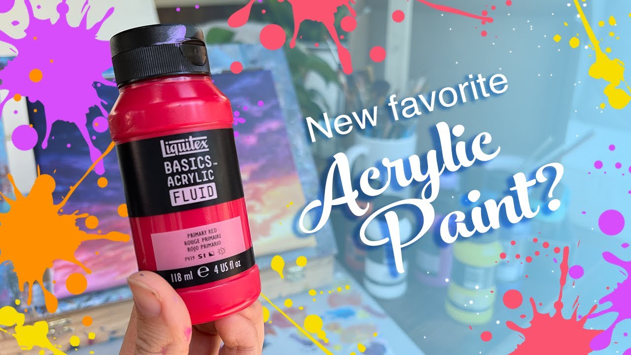 Liquitex BASICS Acrylic Fluid Paint, 12 x 118ml (4-oz.) Bottle Set