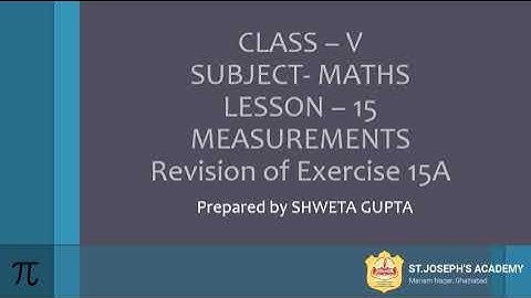 Class 5, Mathematics, Chapter 15, Revision by Shweta Gupta