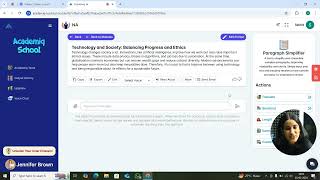 Introducing the Paragraph Simplifier AI Tool – Write & Learn with Ease! | Academiq.io