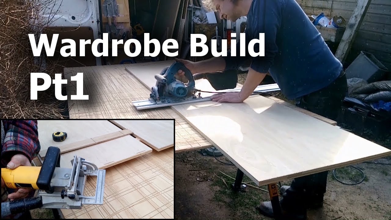 Wardrobe build pt1 Cutting the plywood carcass with the track saw