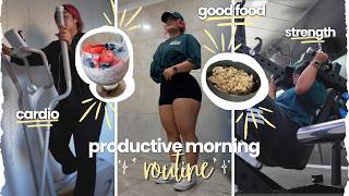 my realistic, PRODUCTIVE morning routine ☀️  balancing fitness, work & life