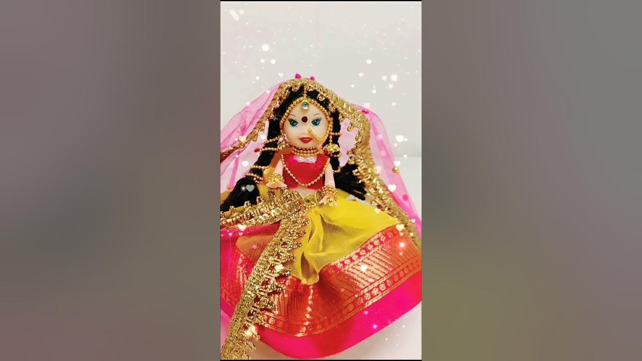 Transformation of Doll to Gopika|Doll Decoration|making of Dress and ...
