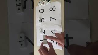 Domino Counting Practice Activity for Preschool Teachers and Parents #shorts #preschoolactivity