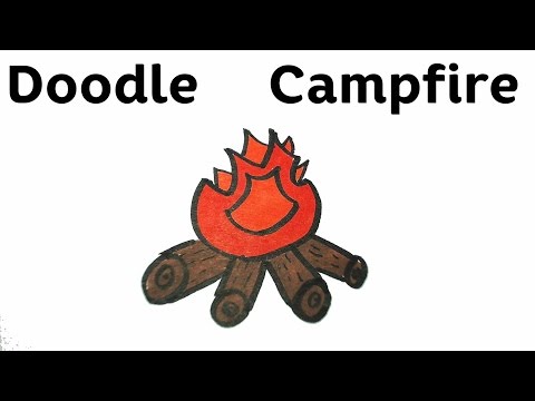 Easy Doodle - Campfire - Step by Step Draw