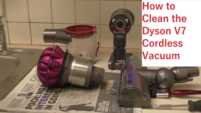 Dyson V7 charging port cleaning steps