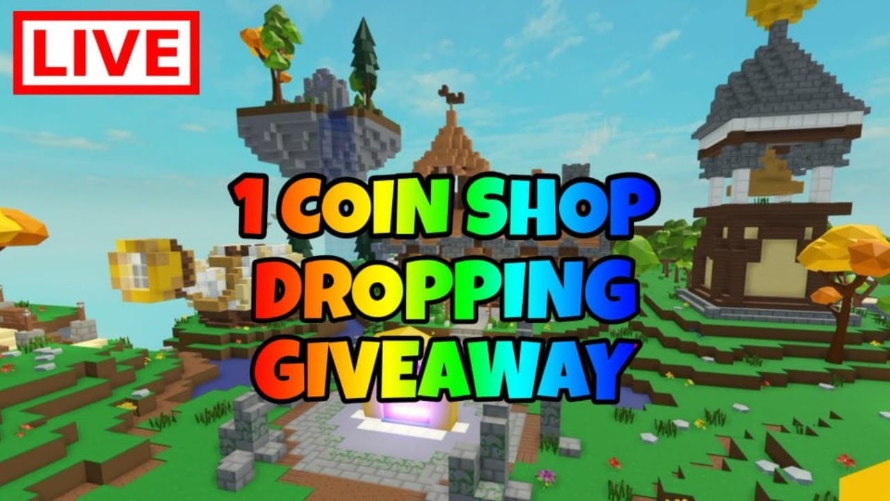 Dropping Giveaway 1 Coin Shop Live Roblox Islands Youtube - roblox skyblock wiki pearl