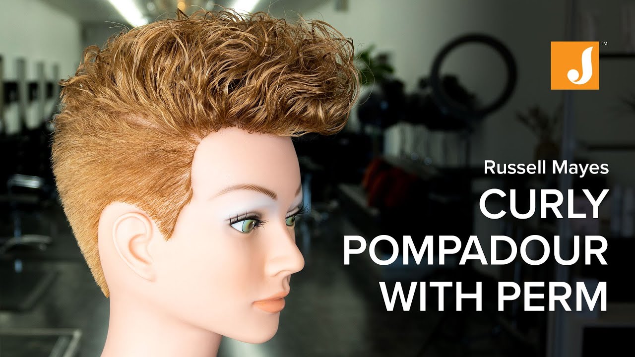 curly pompadour haircut for women