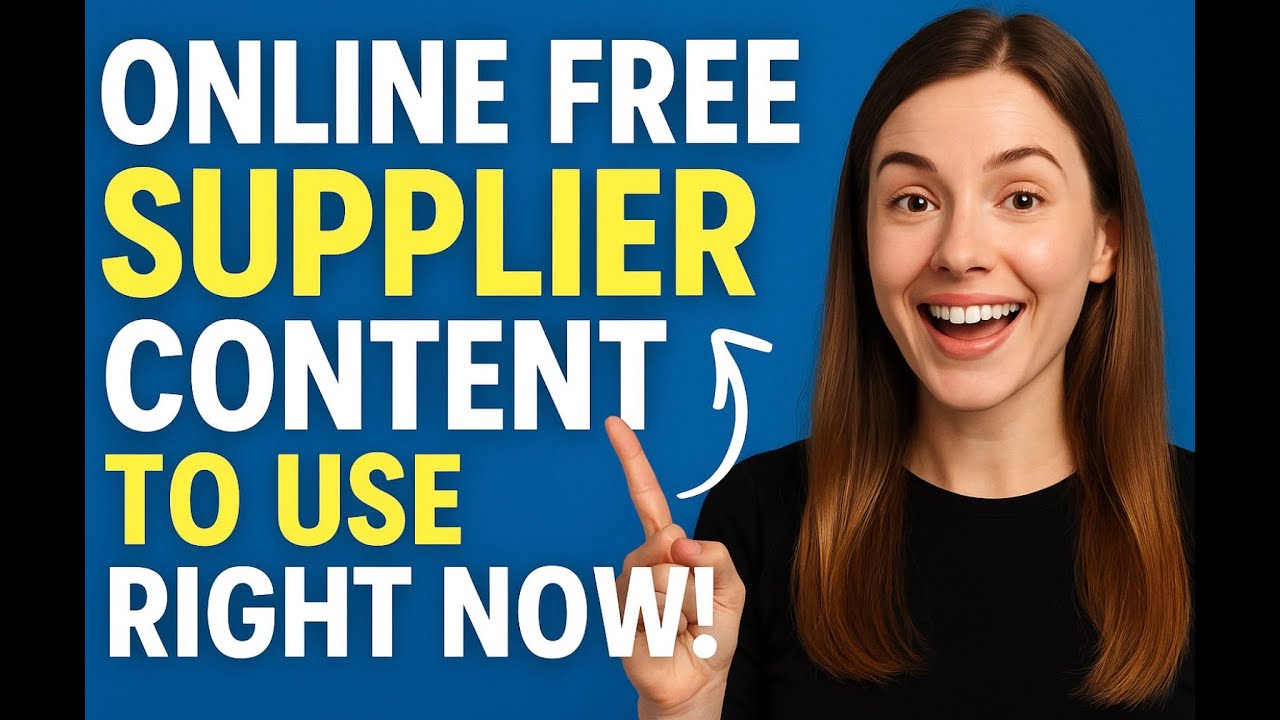 Snag this free supplier online content that is ready to use!