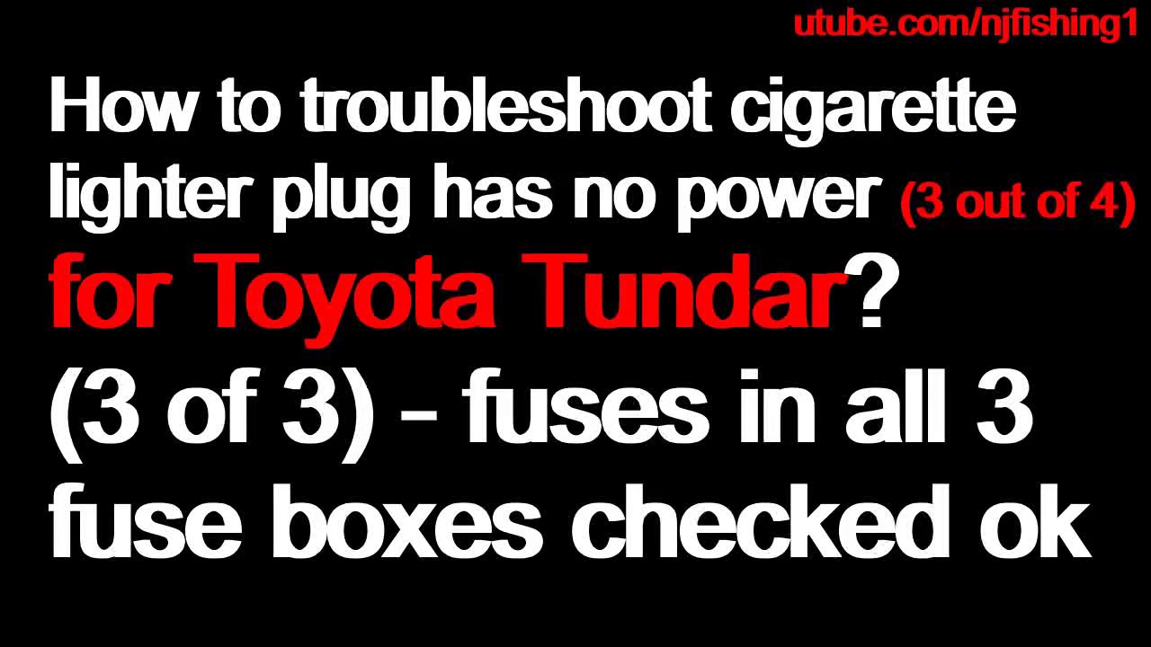 Cigarette lighter plug for Toyota Tundra) - fixed (3 of 3) - YouTube