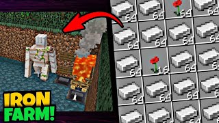 Making an IRON FARM In My Survival World! 🔥 - Minecraft