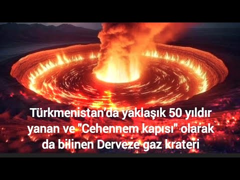 Türkmenistan’da yaklaşık 50 yıldır yanan ve \