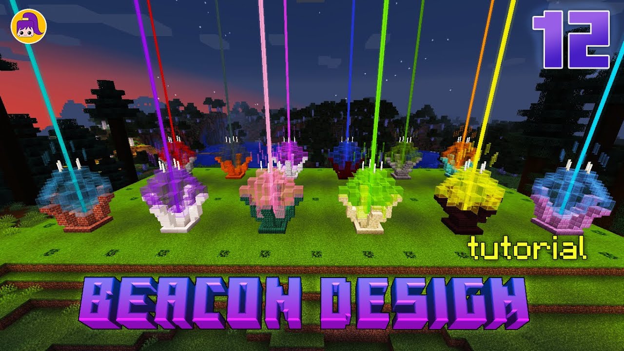 12 Design Ideas of Beacon (pt 1) - Minecraft tutorial - YouTube