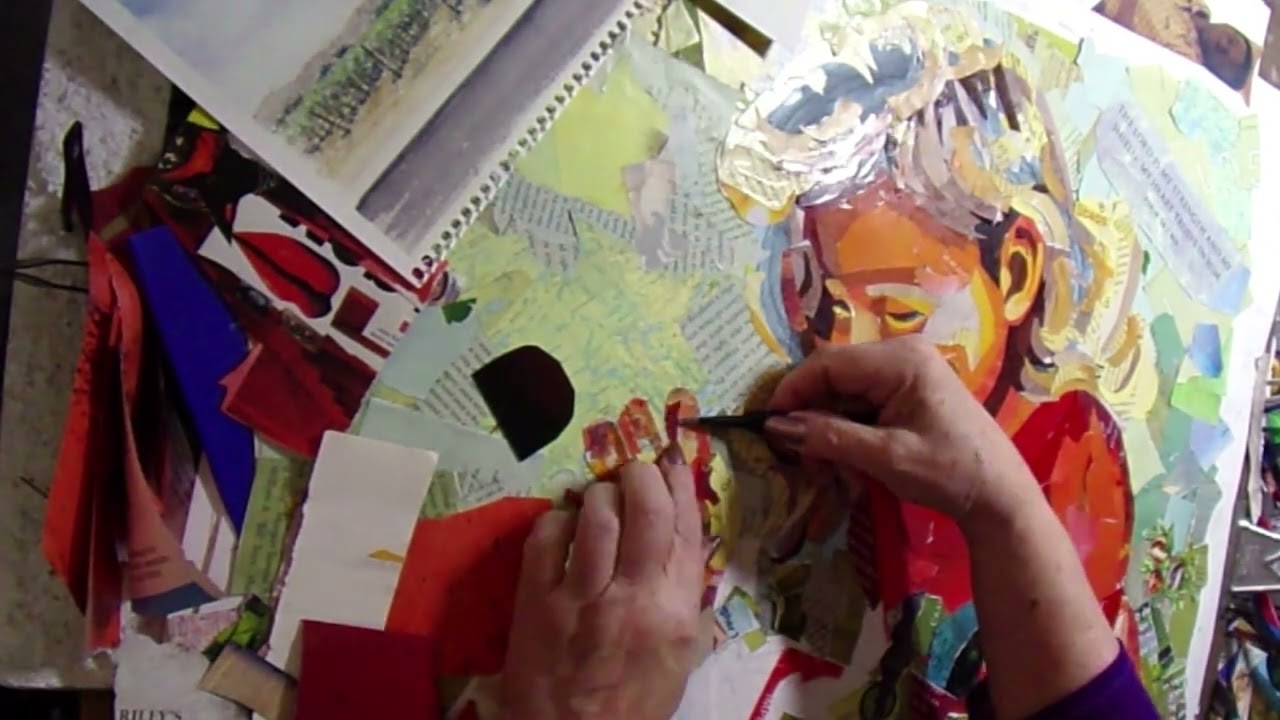 Little Girl with Roses Collage Part 3