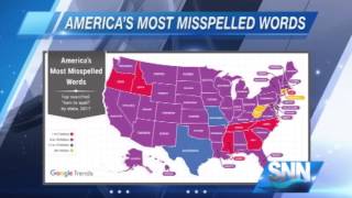 SNN: Google Releases Map Of America's Most Misspelled Words Profile