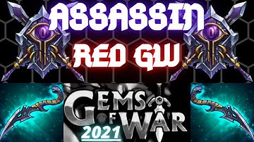 ASSASSIN CLASS EVENT TEAMS | Gems of War Guide 2021 | Red guild wars team NOx3 NO MYTHIC NO DB