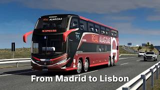 Realistic ETS2 Driving; Marcopolo G8 1800 DD VOLVO ; Madrid Lisbon 738km; HORI Truck Control System Realistic ETS2 Driving; Marcopolo G8 1800 DD VOLVO ; Madrid Lisbon 738km; HORI Truck Control System