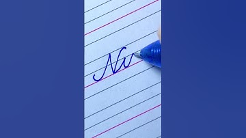 Nine - Number Name in Cursive writing | Cursive handwriting for beginners | i Write #shorts