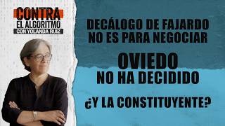 Fajardo's ten-point plan is not for negotiation. Oviedo has not decided. And what about the const...
