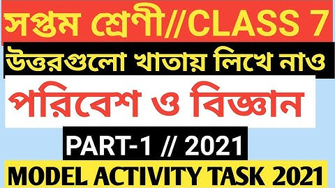 CLASS 7 SCIENCE MODEL ACTIVITY TASK PART 1/CLASS 7 ENVIRONMENT & SCIENCE MODEL ACTIVITY TASK PART 1
