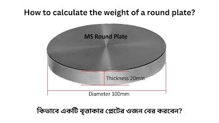 How to calculate the weight of a round plate.