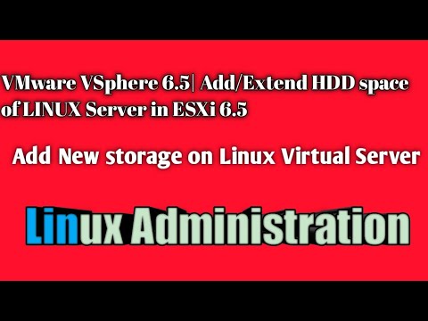 VMware vSphere 6.5 | Add/Extend HDD space of Linux OS in ESXi 6.5