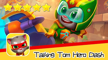 Talking Tom Hero Dash Run Game Day98 Walkthrough Ride the hyperboard Recommend index five stars