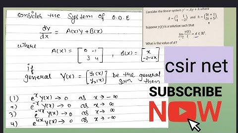 Non homogeneous ode csir net  || csir net  sept 2022 que id 413 similar problem ||  #csirnet #math